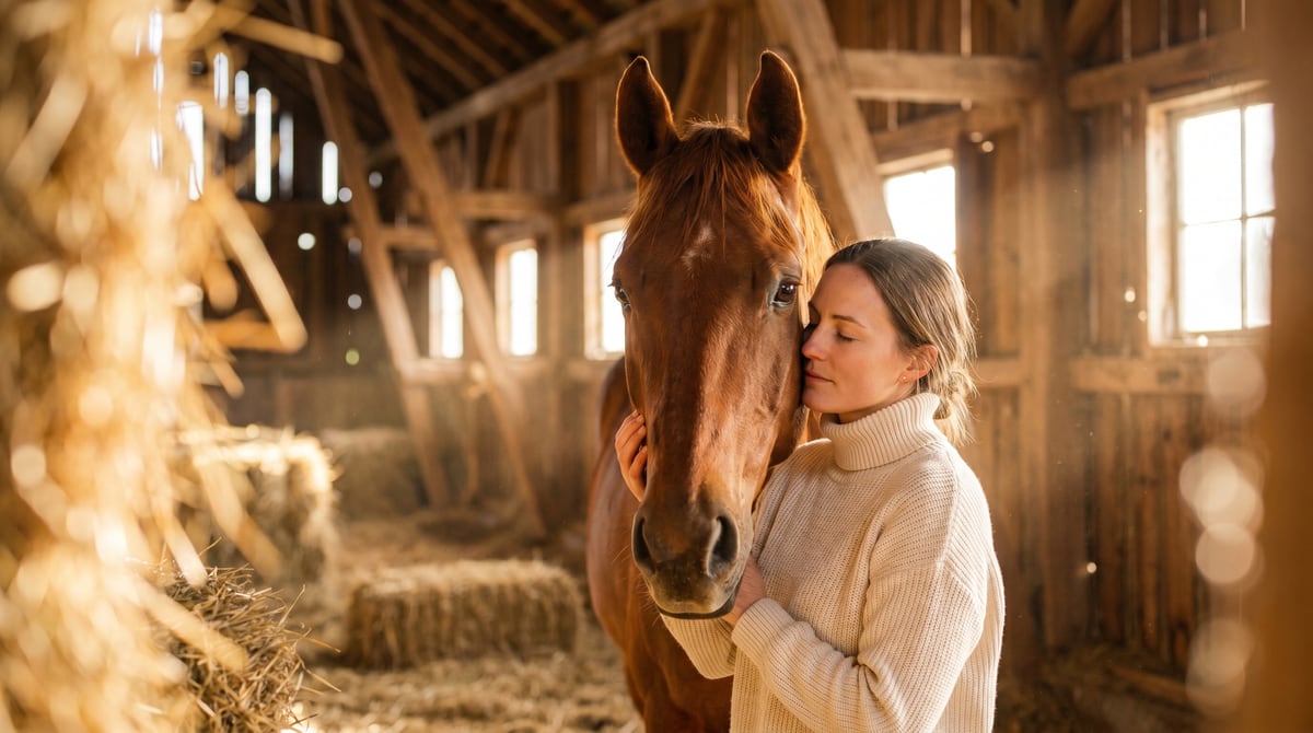 Pferd auf der Weide bei Sonnenuntergang — Pferde-OP- und Halter-Haftpflichtversicherung